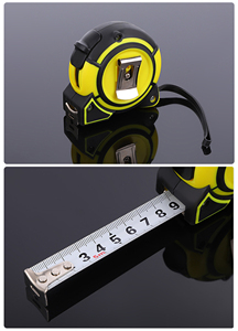 Ruban à mesurer télescopique professionnel rouleau de revêtement en caoutchouc autobloquant noir Orange pince à ruban métallique système de mesure métrique - Product Image 3