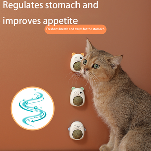 Draaiende kattenkruidbal kauwspeeltje voor katten - interactief speeltje voor het reinigen van de tanden & het stimuleren van de eetlust, klein formaat, voor binnengebruik - Product Image 5