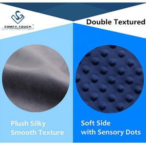 Couverture lestée personnalisée en perles de verre pour enfants et adultes avec housse de <span class=keywords><strong>couette</strong></span> en tissu minky à pois super doux - Product Image 6