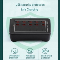 Station de charge USB multifonctionnelle de bureau à 20 ports avec prises AU/US/EU/UK