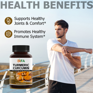 OEM ODM Turmeric Curcumin Capsules with Bioperine For Max Absorption Promotes Healthy Immune System and Support Healthy Joints - Product Image 3