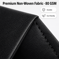Sac fourre-tout pliable non tissé de taille moyenne, réutilisable, écologique et recyclable, avec logo personnalisé imprimé, pour les courses et la couture