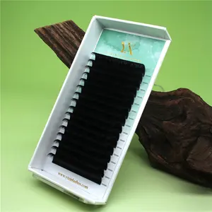 Extension De Cilios Wholesale Easy Fan Eyelash Extension Handmade Dark Black Matte Custom Logo