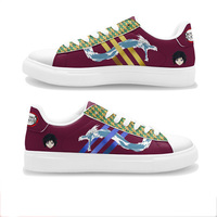 Chaussures basses décontractées blanches personnalisées à faible MOQ, design de motif et de couleur sur mesure, marque privée, vente en gros