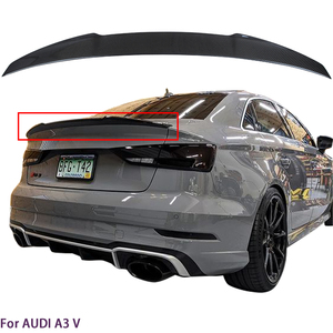 For A3 S3 RS3 8V V Style Real Carbon Fiber Material Rear Spoiler Trunk Wing 2013-2020 - Product Image 1