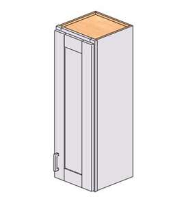 Mobiletto Shaker Bianco Sydney di Sunique, 12x36x12 Pollici, 1 Porta 2 Ripiani, Design Moderno per Cucina in MDF - Product Image 1