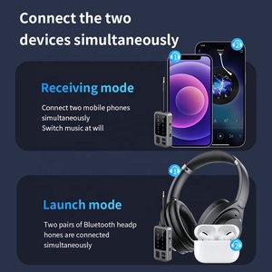 Receptor M3 para Avión, Auriculares, AirPod, Air Fly Pro, Múltiples Dispositivos, Entrada Dual para Automóvil, Transmisor Bluetooth Inalámbrico <span class=keywords><strong>Auxiliar</strong></span> - Product Image 2