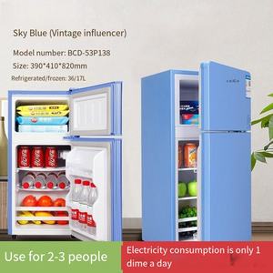 Hogar dos puertas mini pequeña refrigeración gran capacidad de mantenimiento fresco dormitorio alquiler refrigerador - Product Image 6