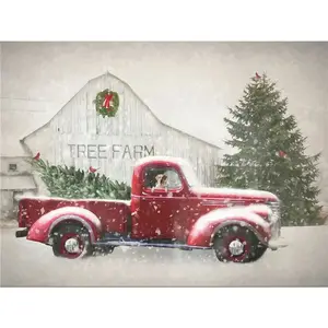 Pickup Truck Christmas Tree DIY Diamond Painting 5D Pet Dog Rhinestone Home Decor Custom Diamond Painting Diamond Embroidery