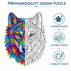 <span class=keywords><strong>Puzzle</strong></span> artistique en <span class=keywords><strong>bois</strong></span> personnalisé Kakray, motif loup, décoration murale colorée, artisanat en <span class=keywords><strong>bois</strong></span>, cadeau - Product Image 3