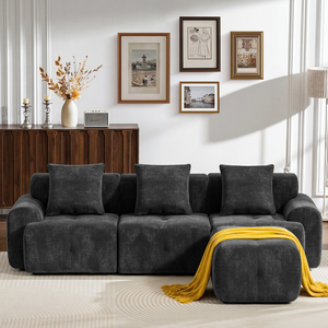 Sofá Modular en Forma de L Meroow MS1, Envío Rápido, Respaldo Alto, Sofá Seccional Comprimido, Disponible en el Reino Unido - Product Image 5