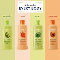 Fruitextract Bodylotion Aloë Wortel Avocado Papaya Hydraterende Verlichtende Vitamine E Verzorgende Frisse Geur 300ml Volwassenen Algemeen