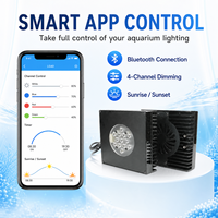 SKYNUO LG40 Lumière LED Corail 4 Canaux Spectre Complet Bluetooth Modèle Lever & Coucher du Soleil pour Petits Aquariums