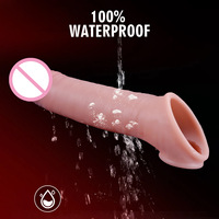 Set de Vibrador de Silicona Líquida para Adultos, Pene Engrosado y Alargado, con Diseño de Dientes de Lobo, Hueco, 100% Impermeable y Ecológico