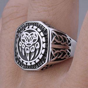 Fashion Hip Hop Nordic Viking Bear Claw <b>Celtic</b> Knot Men's Amulet Charm <b>Ring</b> Stainless Steel Vintage Kaining VK79 Daily Wear - Product Image 2