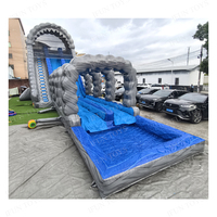 Parc aquatique gonflable extérieur avec toboggan aquatique et piscine pour enfants et adultes