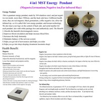 Collier Bio Gold Quantum Science Technologie japonaise Pendentif en titane haute puissance énergétique pour hommes