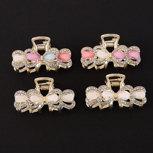 Fashion Rhinestone Hair <b>Clip</b> 10 Cm Zinc Alloy Gripper For Women Daily Use - Product Image 4