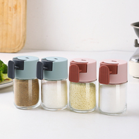 Salière mesurable 100 ml contrôle de type presse poids vide verre sel assaisonnement bouteille cuisine quantitative 0.5g pot de saison