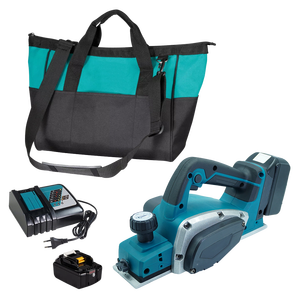 Kit combiné de <span class=keywords><strong>rabot</strong></span> sans fil DKP181 18V avec chargeur de <span class=keywords><strong>batterie</strong></span> 5.0Ah, outil de travail du bois sans balais - Product Image 1