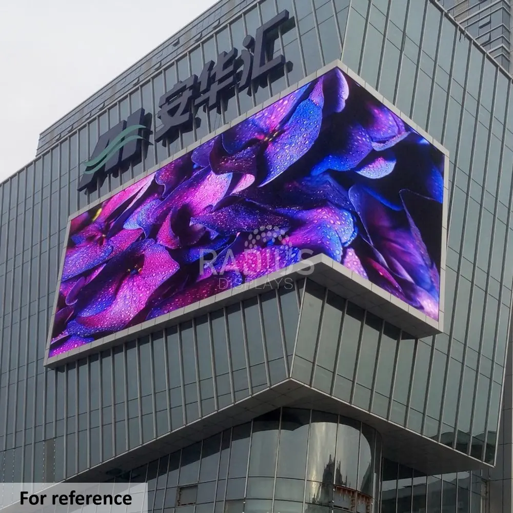 A occhio nudo cartellone pubblicitario 3D Display a LED per esterni impermeabile a 90 gradi ad angolo a parete cartelli con schermo pubblicitario