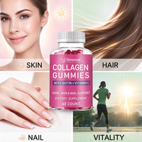 Neewwon Gummies au collagène en stock avec biotine et vitamine C, complément alimentaire pour la santé des cheveux, de la peau et des ongles pour adultes