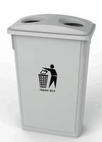 Poubelle mince de 90 L avec logo personnalisé, poubelles en plastique de 23 gallons avec couvercle