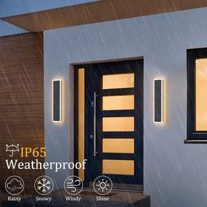 Wholesale Modern IP65 Solar Powered Door Garden <b>Light</b> Exterior <b>Linear</b> LED Strip Wall Lamp - Product Image 2