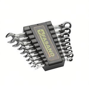 Jeu de clés mixtes Fasano Tools, 11 pièces, métriques 8-19 mm, réparation automobile - Product Image 2