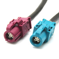 Câble de connecteur femelle HSD LVDS pour voitures Connecteur droit HSD4P Câbles de communication d'adaptateur d'image de recul à 360 degrés