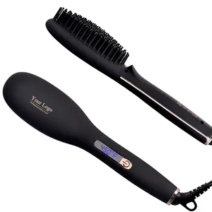 Bidisco 450F Ionic Hair Brush Hair Straightening Brush Fast Ceramic Hair Straightener Brush