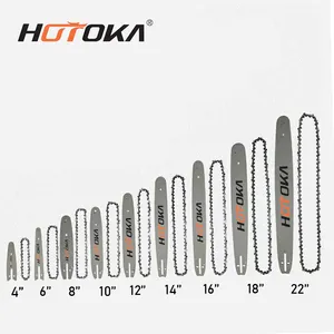 HOTOKA 25/25.4/26 cc Chainsaw Guide Bar 8''/10''/12''/11.5'' Inch Spare Parts CS2500 2500 Chain Saw Chainsaw Guide Bar in Stock