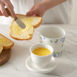 <span class=keywords><strong>Beurrier</strong></span> en céramique avec motifs magnifiques pour comptoir, avec ligne d'<span class=keywords><strong>eau</strong></span>, pour beurre répandable, en porcelaine, avec couvercle - Product Image 2