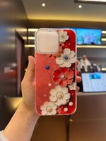 Étui de téléphone de luxe à motif floral orné de diamants pour Oppo RENO15 F 5G, vente en gros de coques ornées