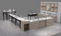 Comptoirs de présentation de bijoux modernes avec éclairage LED pour les magasins de détail afin d'exhiber élégamment des bijoux raffinés