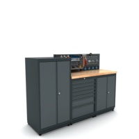 Système d'armoires à outils modulaires en acier laminé à froid avec revêtement en poudre OEM pour garages de mécaniciens Bodur BD361808 Garantie de 2 ans IP44