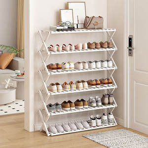 Zapatero Personalizado de Bambú de 4, 5 o 6 Niveles, Estante de Madera Plegable con Diseño Moderno y Duradero para Organización del Hogar y Muebles de Sala - Product Image 1