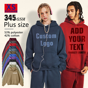 345G High Quality Oversize Pullover Hooded Sweatshirt Long Sleeve Sport Top for Men Women Fall Winter Fashion Embroidered