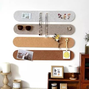 Panel de pared decorativo de fieltro a rayas, hecho a mano, poligonal, para difusión de sonido, almacenamiento de fotos, notas y joyas, para decoración del hogar. - Product Image 1