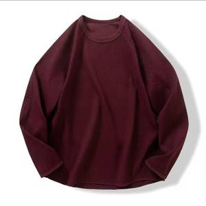 Camiseta térmica de punto gofrado de corte holgado para hombre, estilo streetwear, camuflaje, manga larga, oversize, en stock de fabricantes - Product Image 3