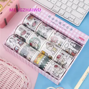 สติกเกอร์ตกแต่งการ์ตูน Washi แบบฟอยล์สำหรับตกแต่งไดอารี่กระดาษจิตรกรสำหรับเด็กผู้หญิง