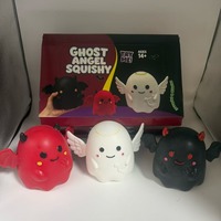 Smushmart Squishy Hantu Jumbo Malaikat Iblis Lembut Dapat Diremas Sensorik Fidget Pereda Stres Hadiah Anak-Anak Mainan Squishy Hantu Jumbo Grosir