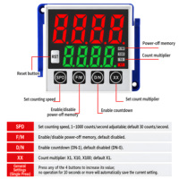 Compteur numérique LED à grand écran 6 chiffres DH48J-8/8A/11A 1-999900 avec bouton de réinitialisation et mémoire de coupure de courant pour le comptage industriel