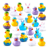 Canards en caoutchouc de Pâques Mini Bunny Duckies Jouets de bain pour douches de bébé Accessoires Enfants Panier de Pâques Stuffers et Party Favers