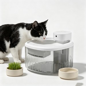 OEM ODM Ultra Silent Pet Water Feeder Stainless Steel Base Indoor Pet Drinking Fountain - Product Image 1