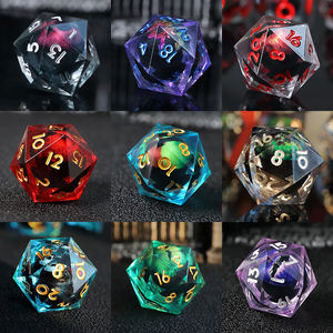Juego de dados D & D DND para mazmorra y Dragón, dados de núcleo líquido de resina de borde afilado juego de rol Dados D y D D20 D12 D10 D8 D6 D4 - Product Image 5
