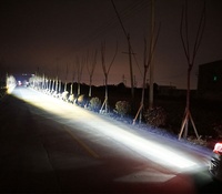 Feux auxiliaires avant à LED avec lentille laser, projecteur à faisceau longue portée multicolore pour moto, en alliage d'aluminium