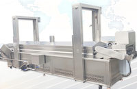 Nouvelle ligne de production entièrement automatique pour la friture d'anneaux d'oignon, grande friteuse à température constante pour poisson queue de cheval