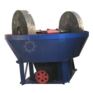 Trung Quốc Nhà máy chuyên nghiệp 1-5tph Đôi con lăn Vàng Pan Mill Vàng máy phay 1100B 1200B ướt Pan Vòng Mills