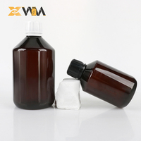 Conteneur en PET brun de qualité alimentaire 250 ml 500 ml 1000 ml pour les soins de santé, flacon pour pilules et capsules avec bouchon à pression et à torsion